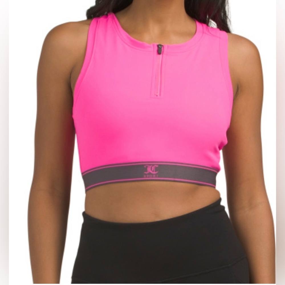 Juicy Couture Logo High Support Bra With Zipper